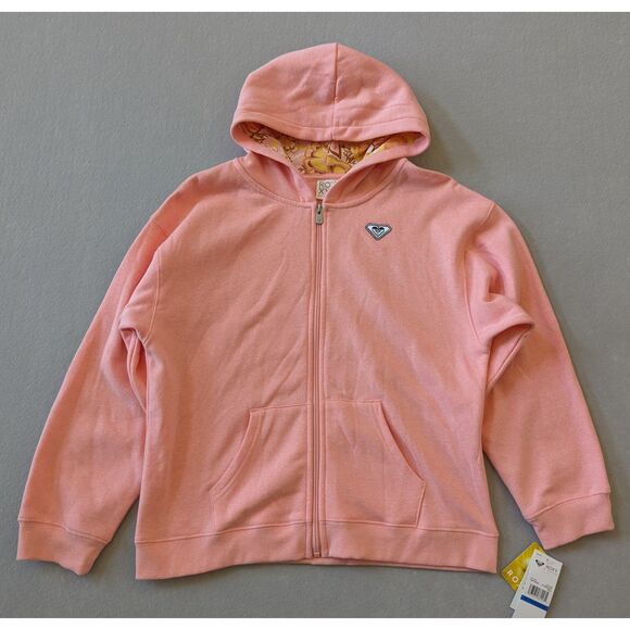 NWT Roxy Girl Full Zip Hoodie Peach Size XL - Picture 1 of 6